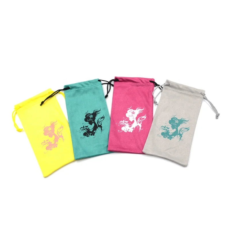 

Custom Logo Printed Microfiber Sunglasses Pouch With Zipper, High Quality Soft Glasses Eyeglasses Pouch, Black or customized