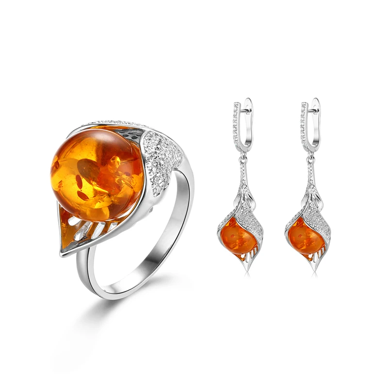 

new design amber jewelry sets silver jewelry for beautiful women gemstone