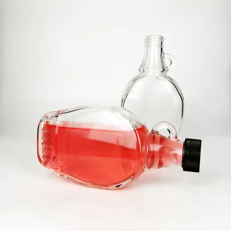 250ml Wholesale Clear Glass Material Empty Maple Coffee Syrup Bottles