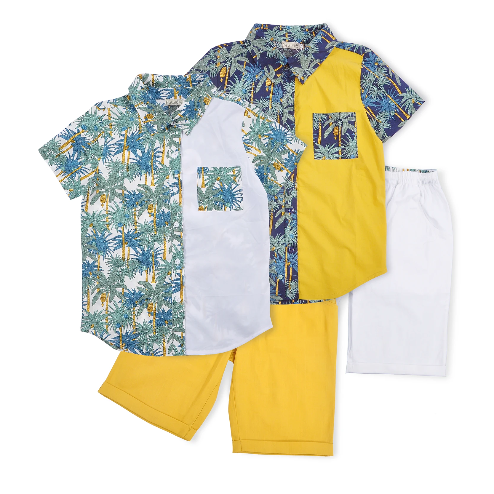 

Boys Hawaii Tropical Shirt Gentleman Suit Kids' Wear Beach Suit Casual Suit Kids Clothing Summer 2022 New Character 6 Sets 360, Picture shows