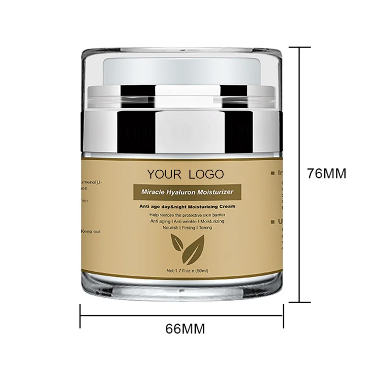 

Korea Beauty Private Label Natural Whitening Moisturizing Hyaluronic Acid Facial Cream