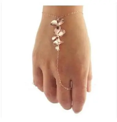 

Arran fresh orchids Mittens metal bracelet, Golden/silver