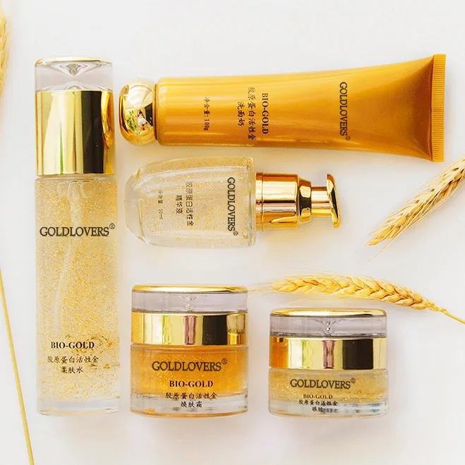 

2020Wholesale best selling Collagen active gold white revitalizer skin set