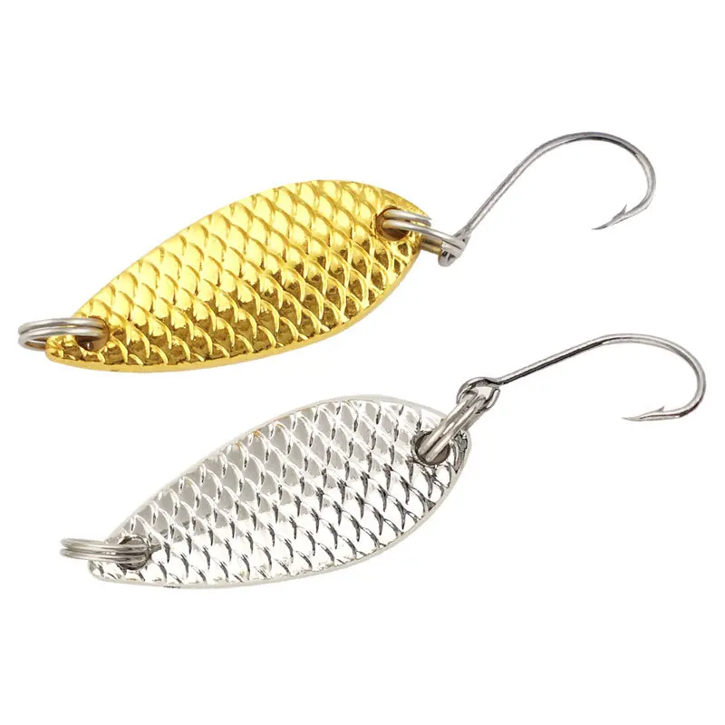 

Baits Spoon Lures Metal 1.5/2.5/3.5g With Treble Hooks Bass Bait Fishing Lure Spinner Lure, Various
