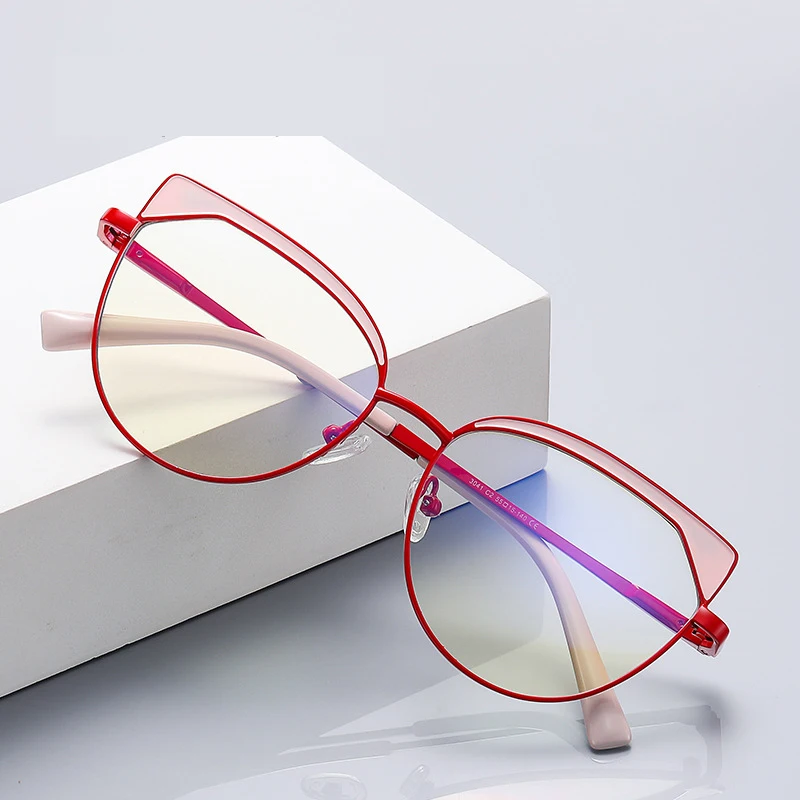 

4041 Fashion Cat Eye Frame Eyewear 2022 Blue Light Blocking Glasses Computer Optional Frame Glasses