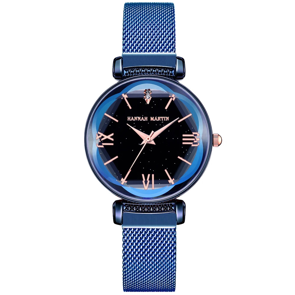 

Factory Direct Sell Latest Japanese Movement Luxury Casual Women Wrist Watches Blue Stainless Steel Strap Waterproof Girl Watch, 6 colors