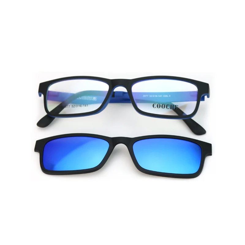 

GL2077 high quality clip on ultem polarized sunglasses ultralight square optical frames 2020