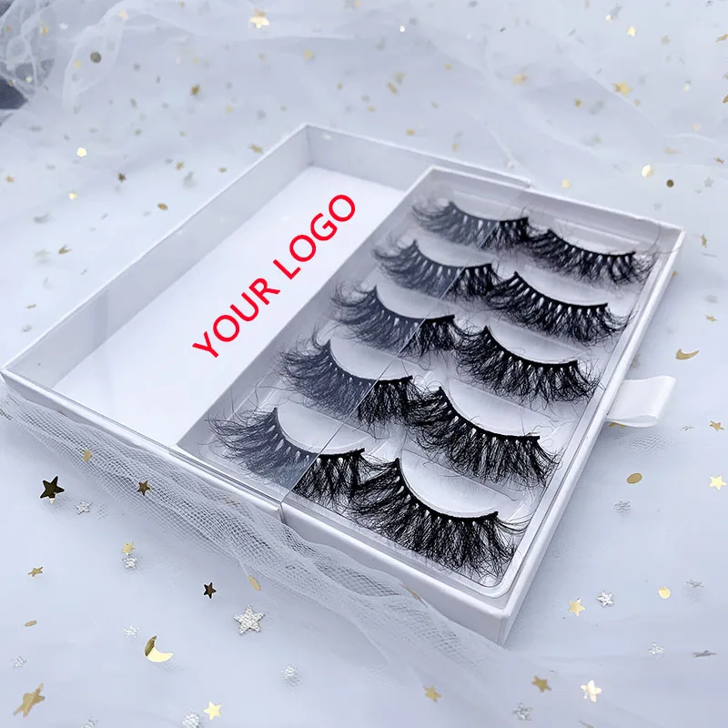 

mink strip eyelashes Cruelty Free 3d Mink lashes 25MM Fluffy Eyelash Custom Packaging With Logo