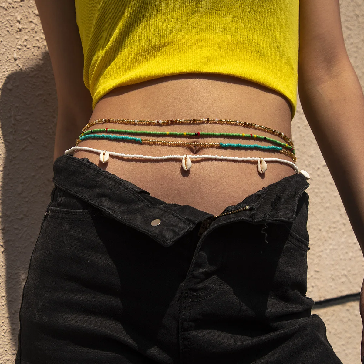 

2021 Boho belly beads Waist Chain mix colors Body Chain for Women and Girls