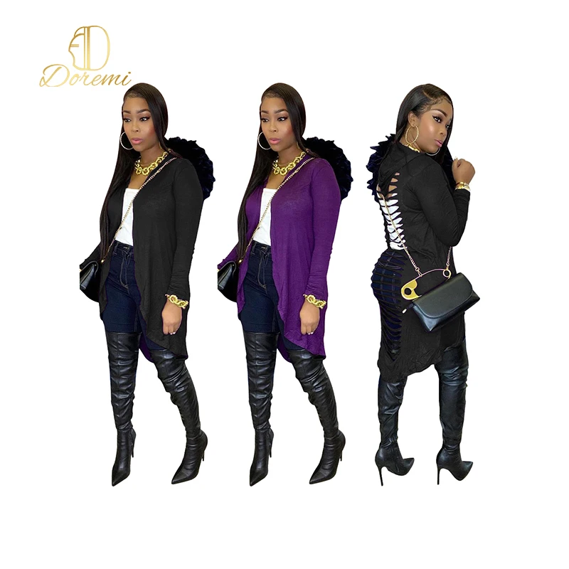 

2021 New arrival European and American fashion allure women plus size plain cardigan jacket designer coat women coats