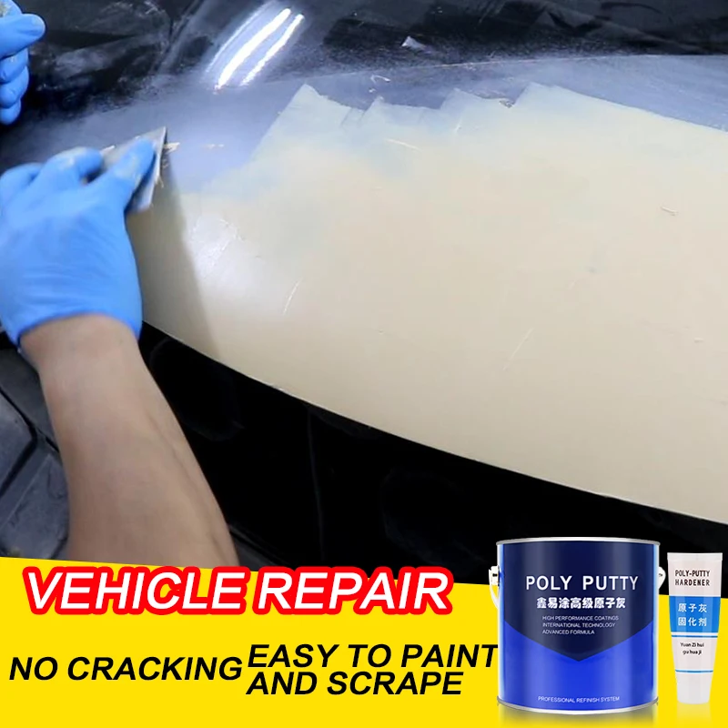 
car body filler automotive blade coating repair fast drying poly putty 