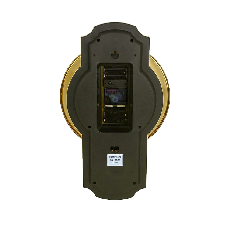 
European style living room beautiful golden swing music Amazon hot-selling high-quality cheap wall clock 