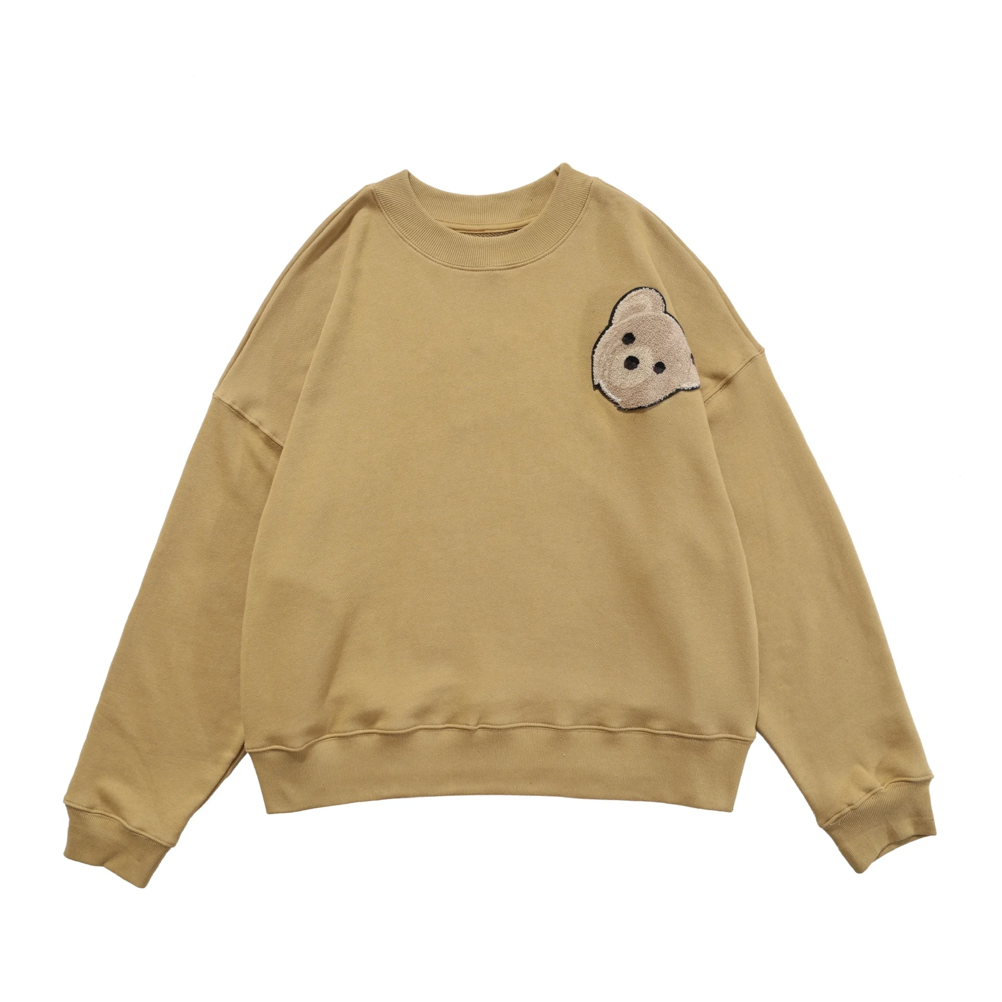 

Cute Broken Back Bear Round Neck Long Sleeve Pullover Men Women PA Loose Casual Sweatshirt Hip Hop Top Streetwear