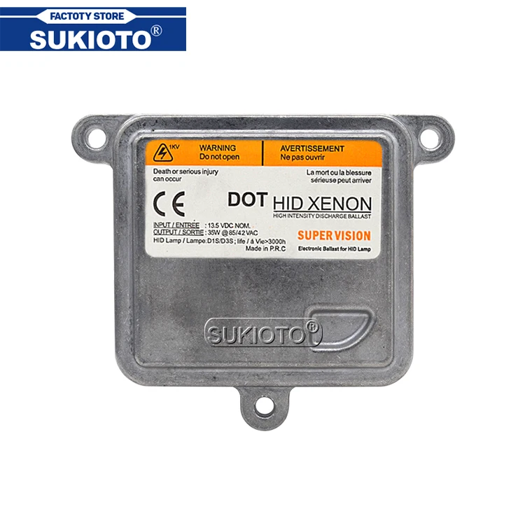 

SUKIOTO 1 Piece OEM D1S Ballast 10R-034663 A71177E00DG Xenon 35W D3S HID Canbus Ballast Replacement For Car Headlight Bulb Kit