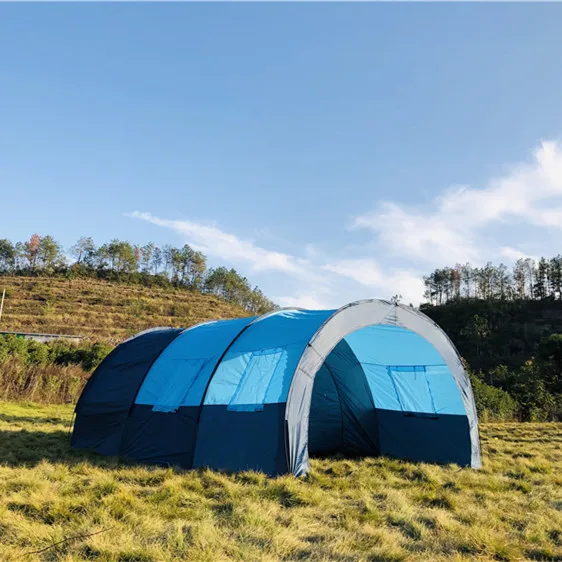 hot selling tent camping outdoor leisure 4 man single layers tunnel tent