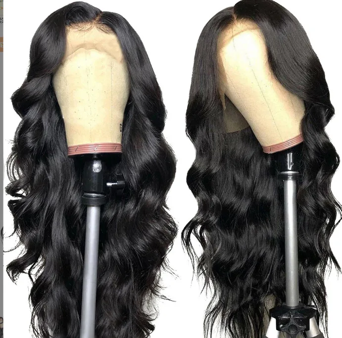 Hot Synthetic Wigs Cheap Wholesale Glueless Wig Loose Wave Middle Part Lace Front Wig for Black Women