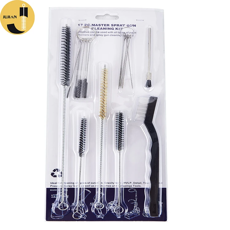 

17PC/SET Nylon Brush HVLP paint gun cleaning brush Air Spray Gun Cleaning Kit