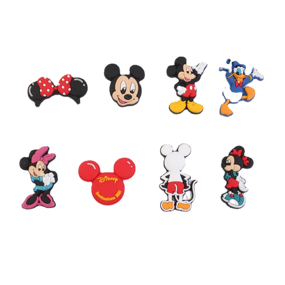 

Custom Accessories mickey minnie Luxury assorted designs available promotional decoration charms soft PVC shoe charms, As picture