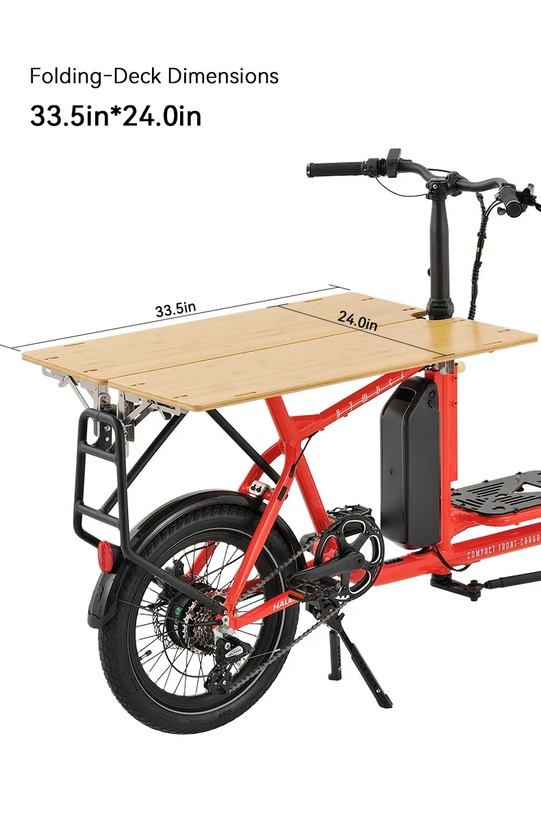 Faltdeck-Maße 33,5 x 24 Zoll, Bambus-Ladefläche