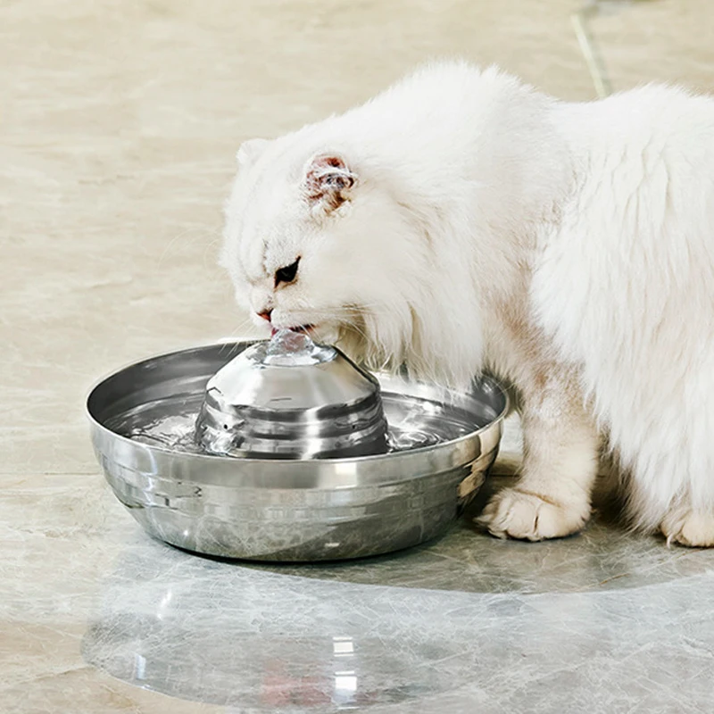 

hot sale on amazon premium stainless steel pet filtered pet water fountain