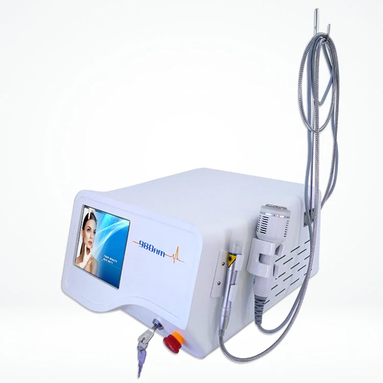 

Professional portable diode laser 980nm 40w spider vein removal vascular removal machine, White, black, blue
