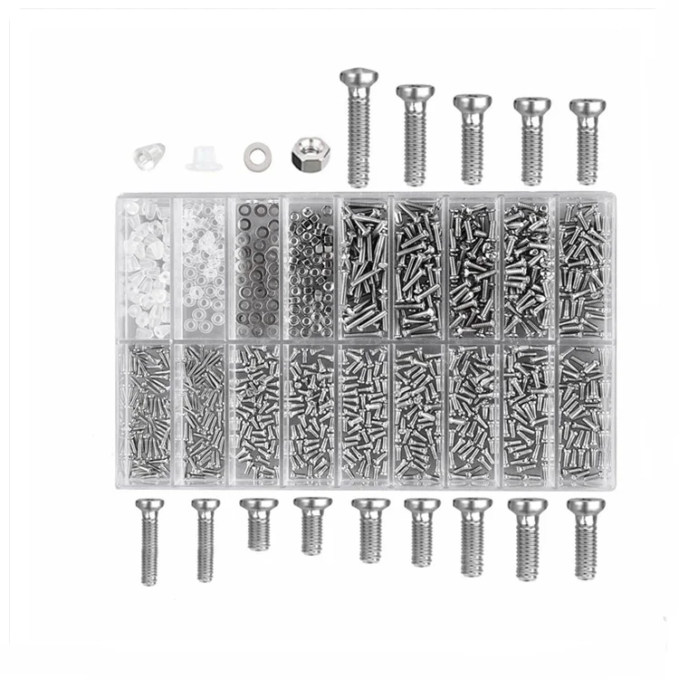 

1000PCS glasses repair screw box set family clock repair tools 18 combinations tool set hot sale