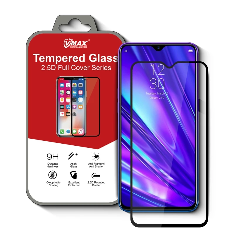 

Luxury Full Body 360 Bumper Temper Glass Screen Protector Phone Case Back Cover for realme 5 pro