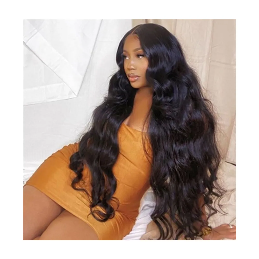 

Femme Naturelle Cheveux Human Ondule Vierge Body Wave Bresilienne Perruque Longue Real Human Hair Full Lace Front Perruque