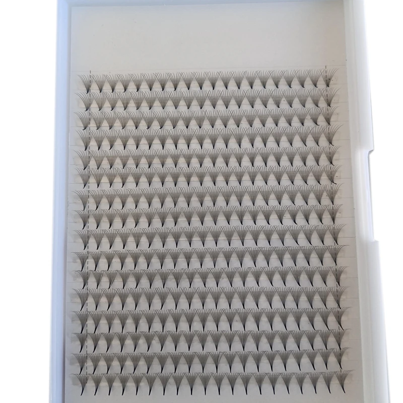 

stock 0.03 12d premade fans short stem 3d premade volume fans pointy base premade fan mink eyelash extension, Natural black