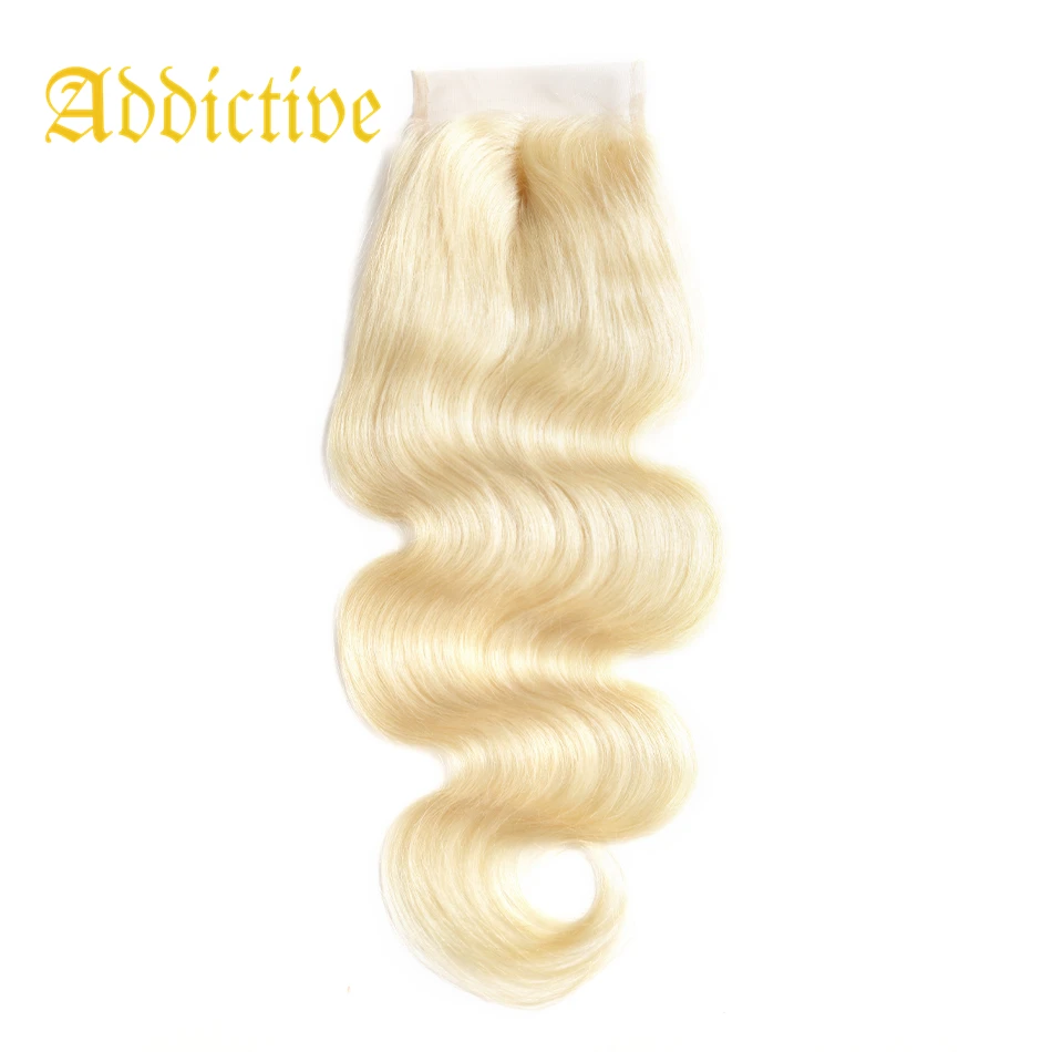 

Addictive 4x4 Brazilian Hair Lace Closure Body Wave #613 Frontal HD Lace Frontal Closure with Baby Hair Color 613 Free Shipping