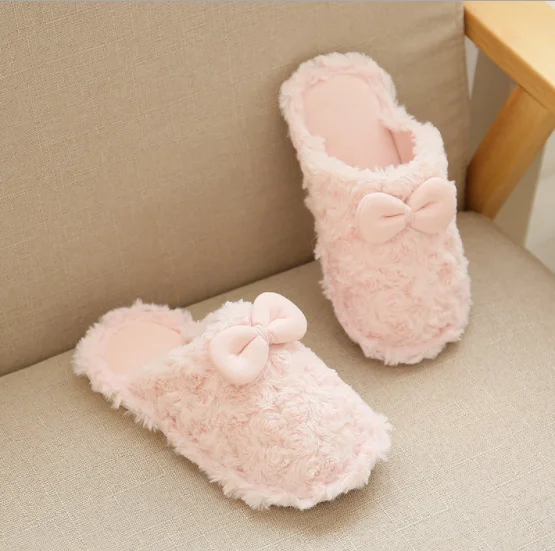 

Wholesale warm cotton slippers, indoor home anti slip children's wool shoes, Pink,purple