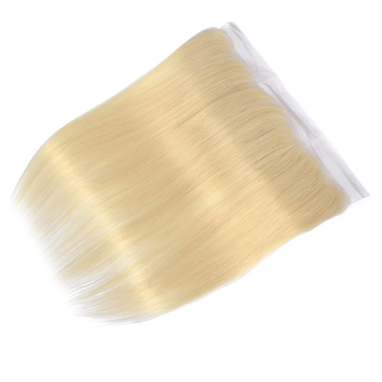 

10A Grade Hair Blonde Straight Ear To Ear Transparent Swiss Lace Frontal Cuticle Aligned Hair Vendors,613 HD Frontal Wholesale