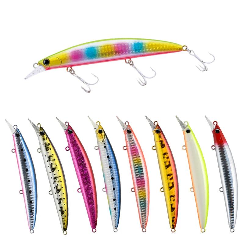 

Top Right 23g 130mm M107 Hard Baits Salt Water Fishing Lure Sasuke Slow Floating Minnow For Pesca, As the picture shows