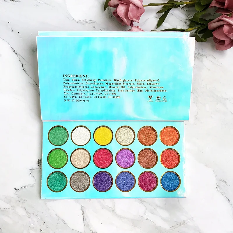 

Makeup eye shadow 18-color eyeshadow palette ,private label with low MOQ, low price