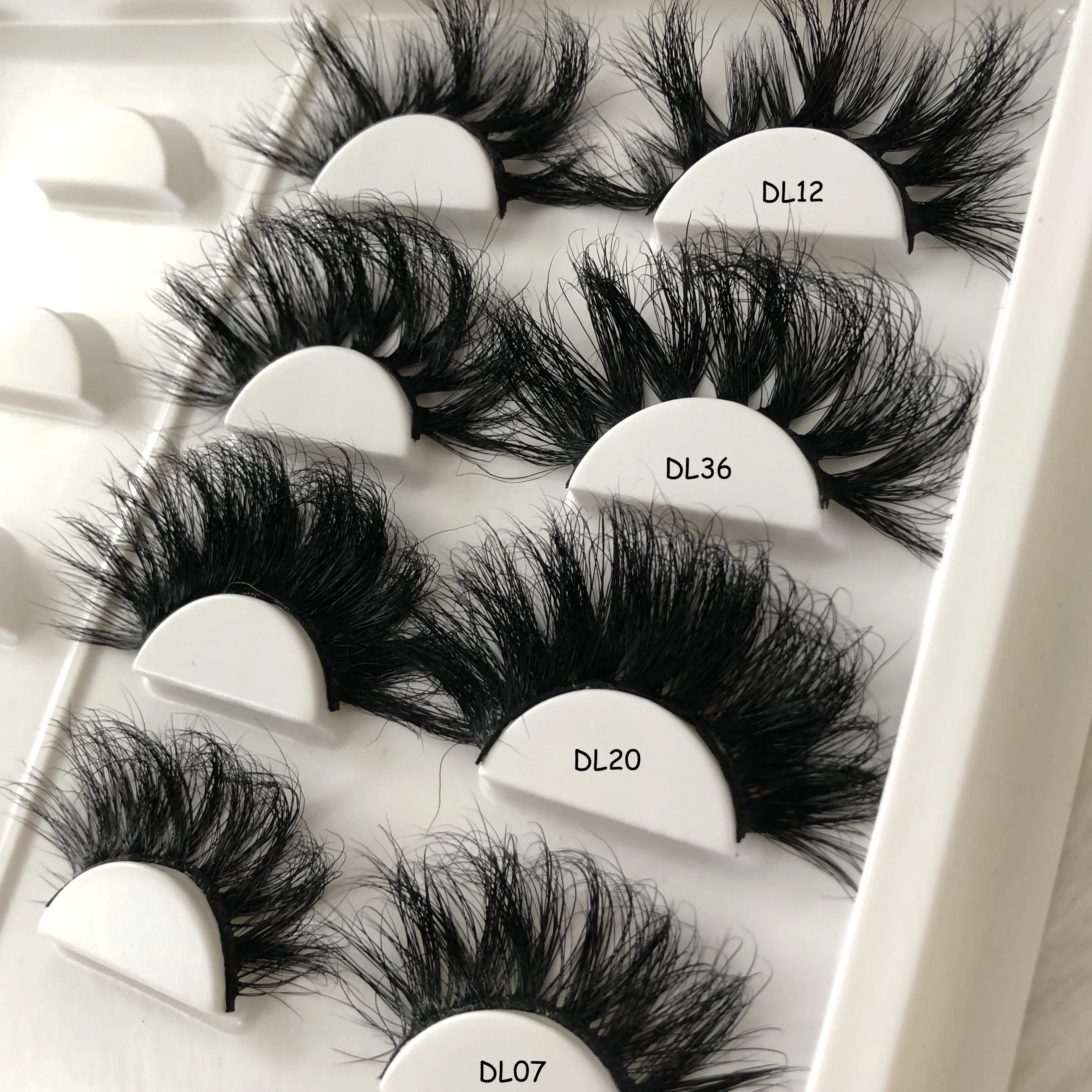 

False Wispy 100% 5d mink 25mm strip fluffy eyelashes vendor wholsale distributors, Black