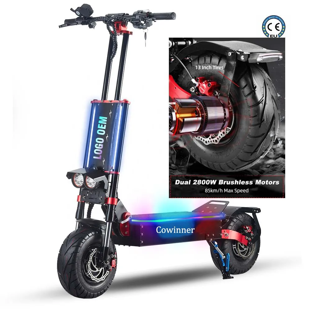 

EU warehouse powerful off road 13inch Electric scooter adult E scooter 7000w