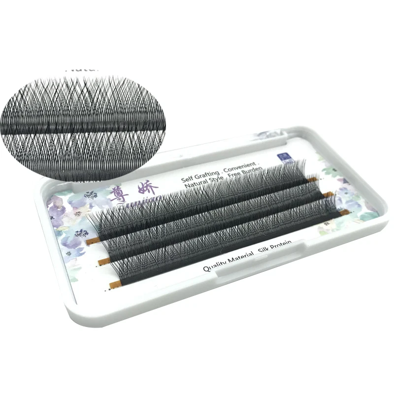 

Wholesale lash extensions trays Private label 0.07 y eyelash extension, Natural black