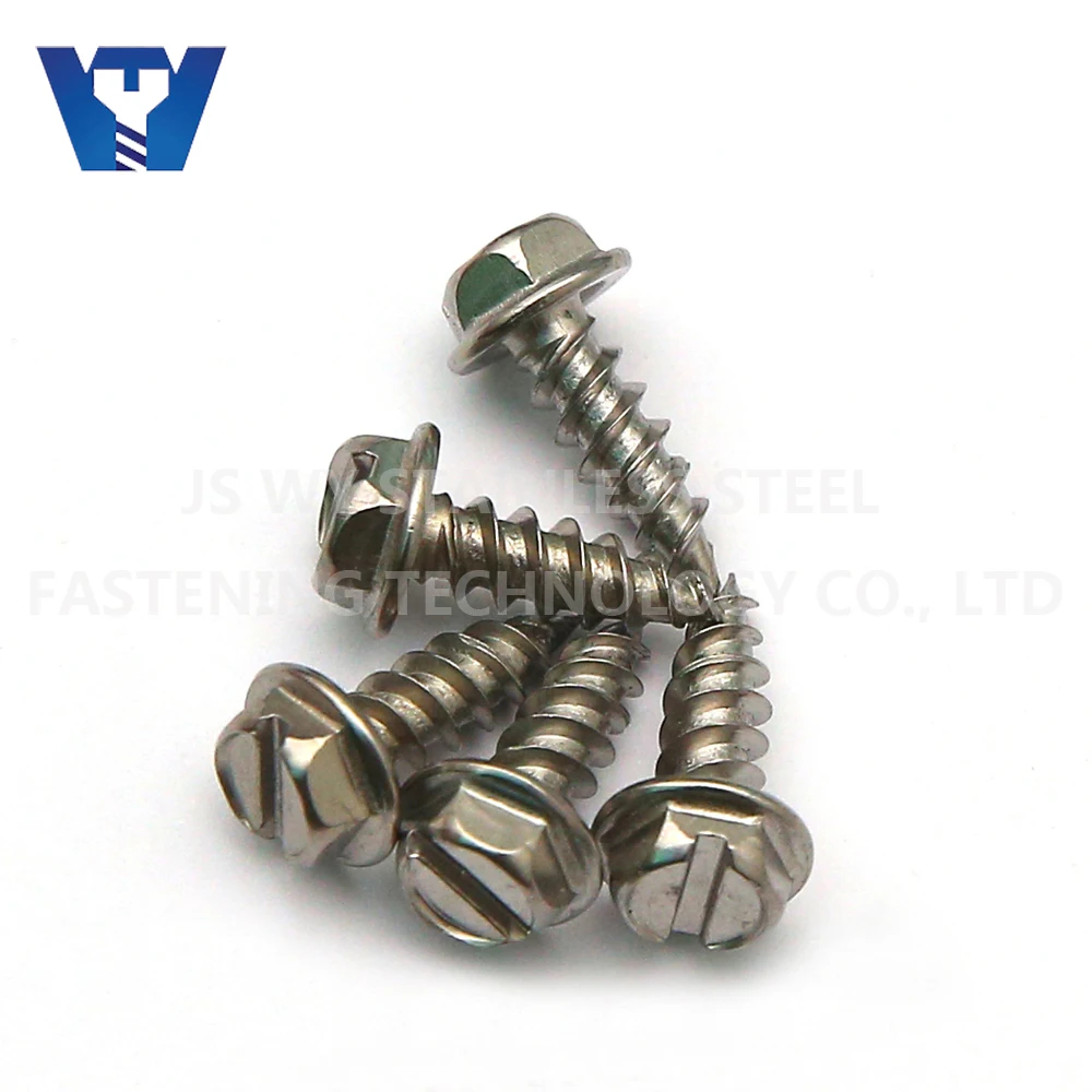 
SS410 Hex Washer Head Slot Phillips Drive Self Tapping Screw Timber Wood 