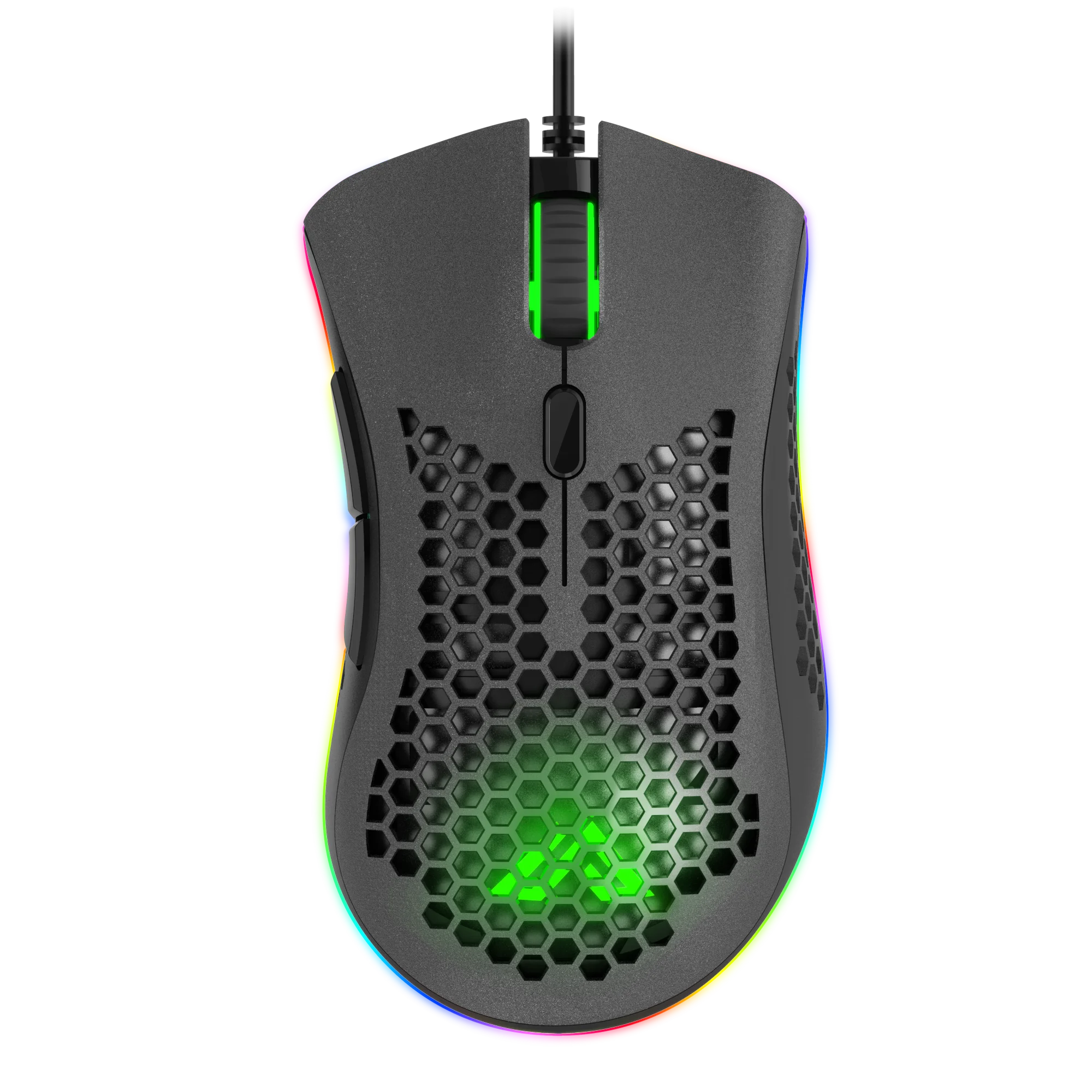 

Rgb Wired Backlight Wired Mouse 6d Game Mouse Honeycomb Shell Mouse, Black/white/pink