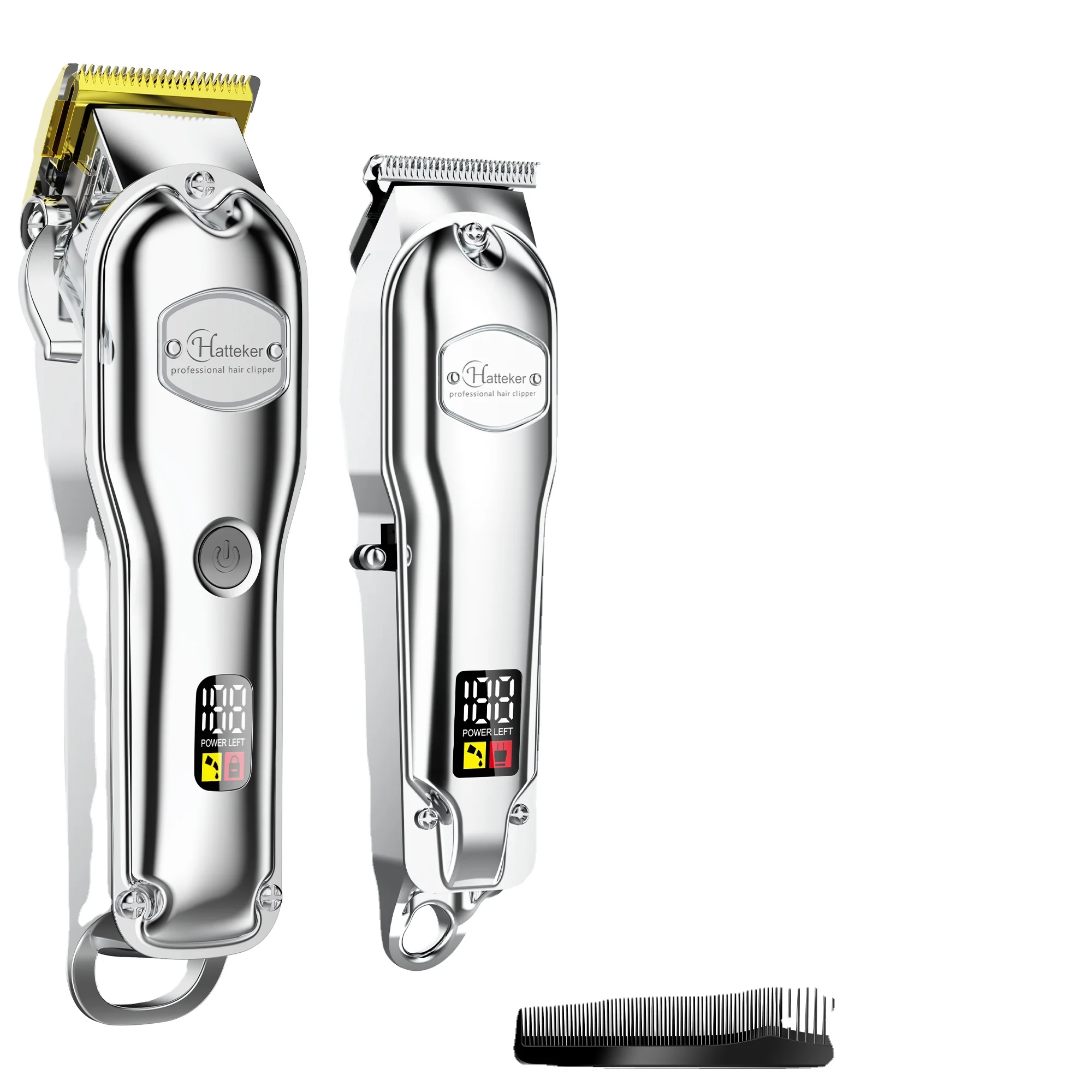 

Electric Professional Hair Cutting Machines Hair Cutting Machine for Barber LCD Display Hair Cut Machine Electric for Men, Silver