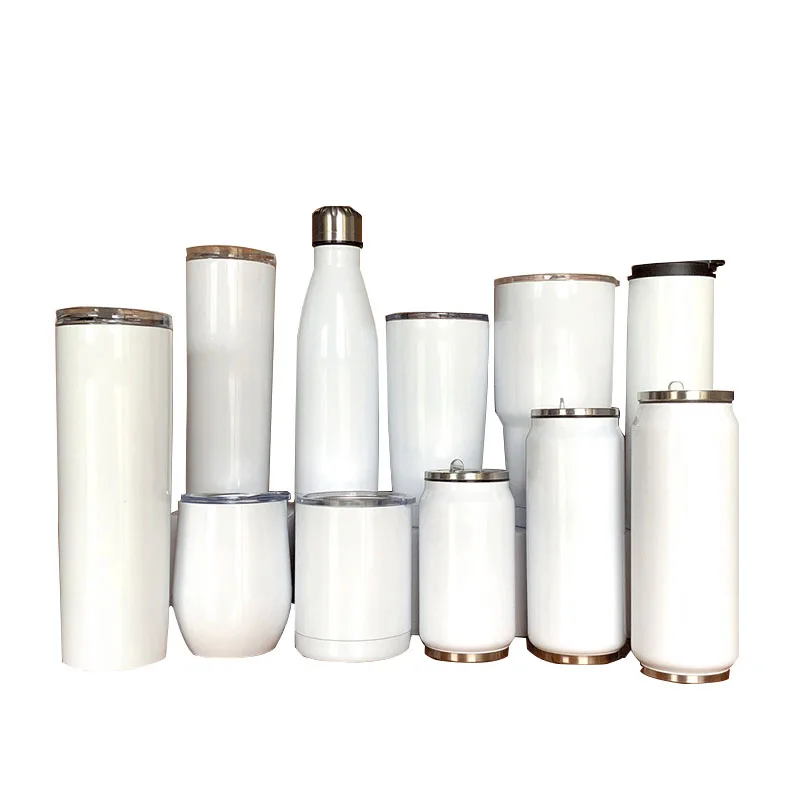 

2020 hot sale wholesale 12 oz 20 oz 30 oz stainless steel insulated sublimation skinny coffee tumbler car cups with lid, Black