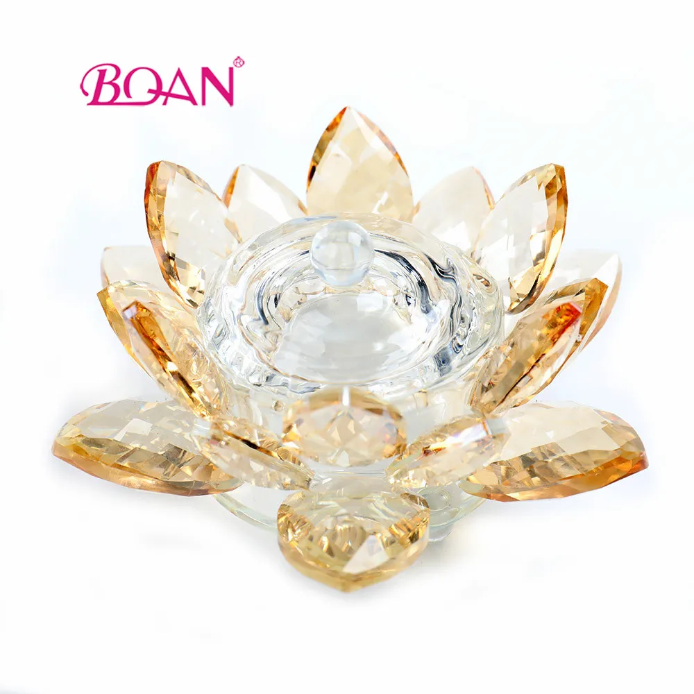 

Crystal Dappen Dish Cup Nail Art tools Lotus Flower Glass Holder Cup Acrylic Nail Art Liquid Powder Container Acrylic Cup, Mixed color