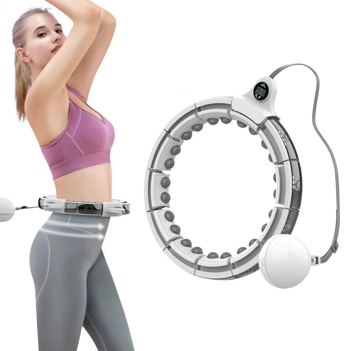 

2021 New Design High End ABS Adjust Smart Hula Ring Magnetic Hula Ring Hoop