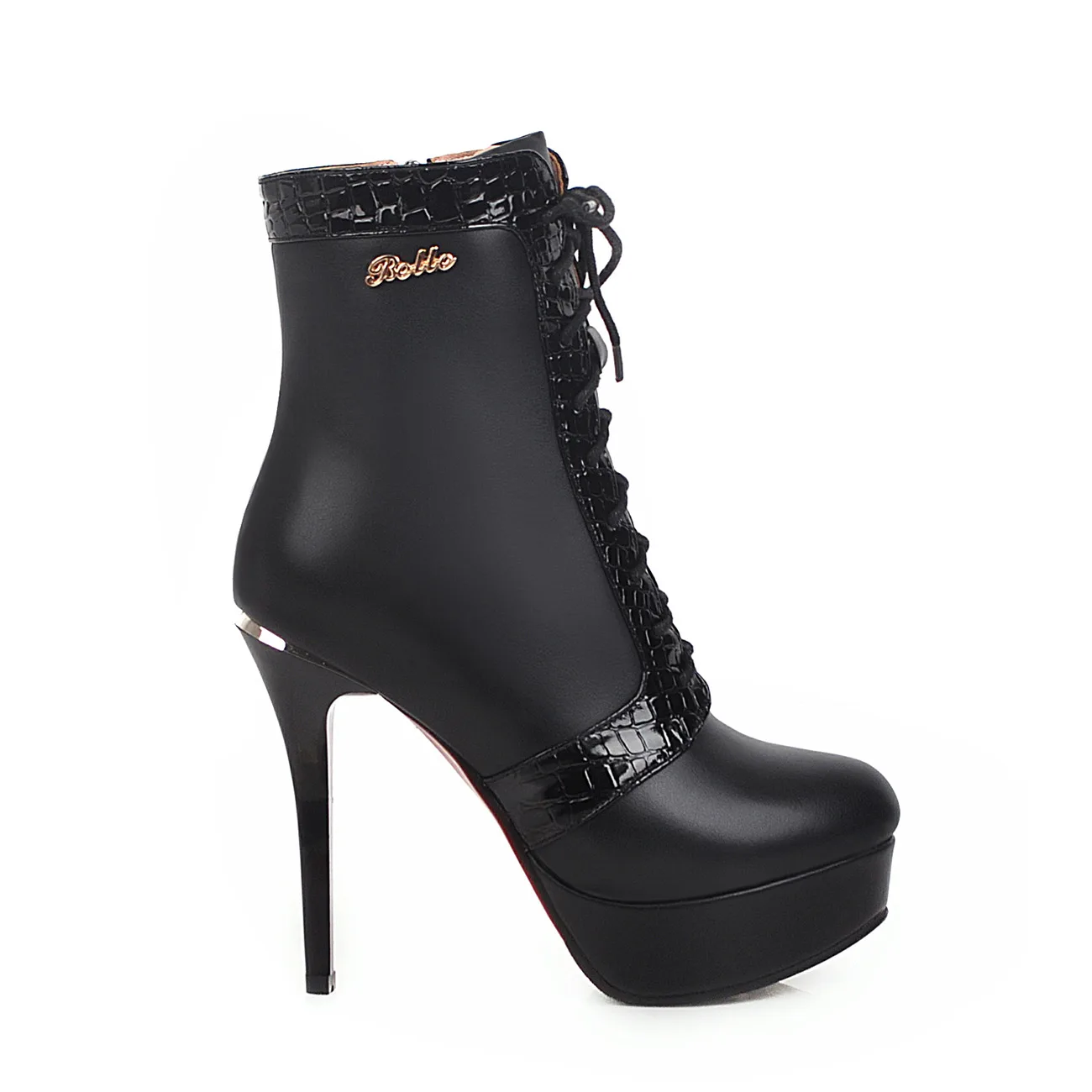 

S088 Western High Heel Women Ankle Boots For Ladies, Black/brown/beige