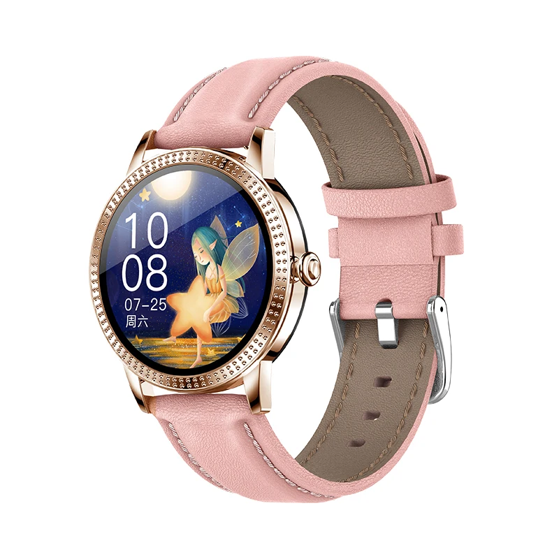 

new 2021 Amazon hot lady smart watch with Heart Rate Blood Pressure woman CF18 pro smart watch