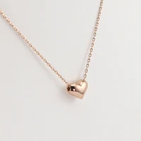 

Simple heart pendant silver corazon de collar plump heart necklace sterling silver initial necklace