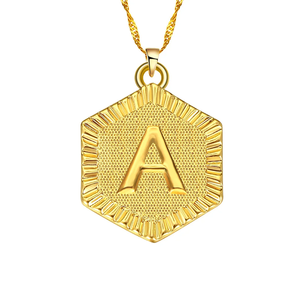 

XuQian Bulk High Quality Initial Letter Charms Pendant for Jewelry, Gold