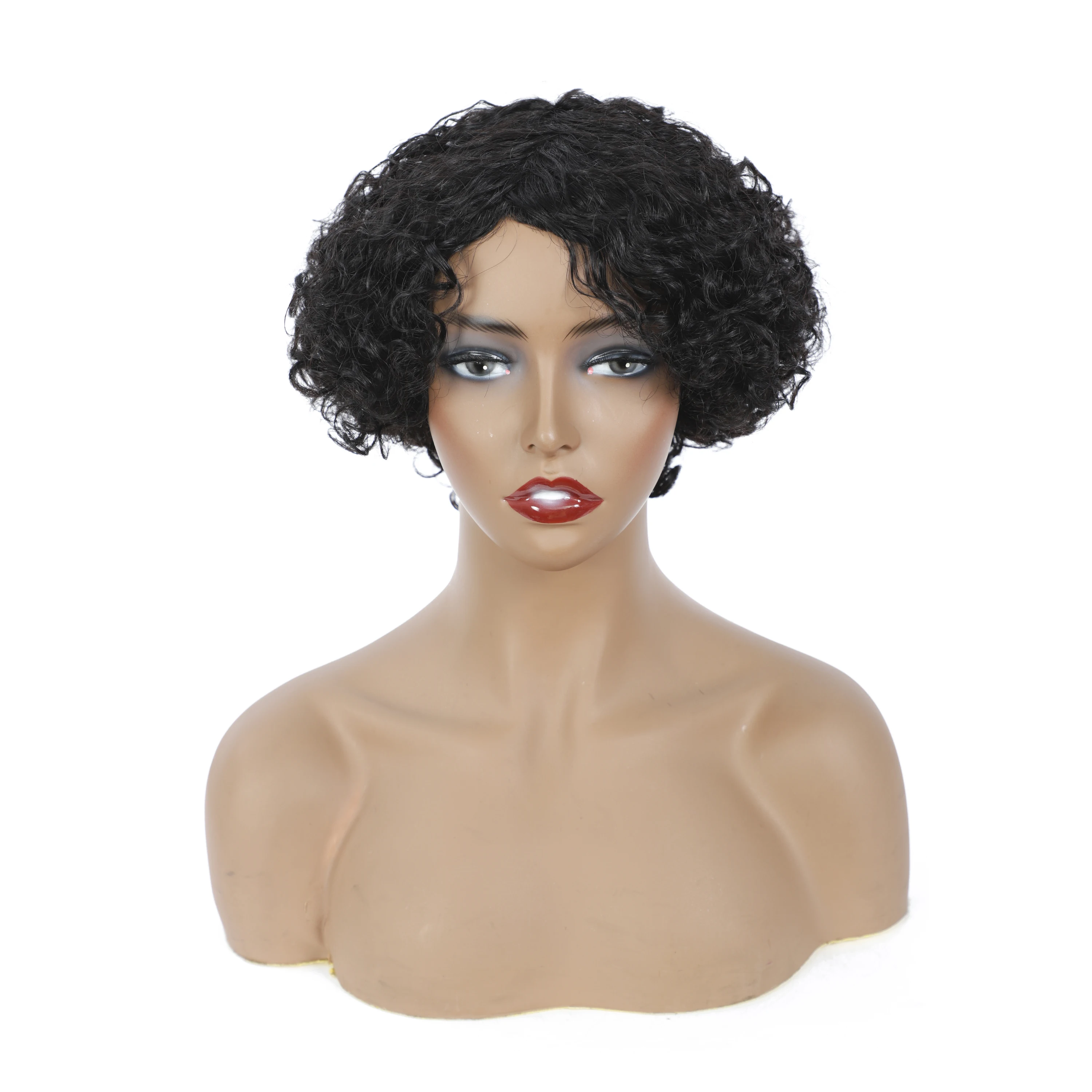 

Wholesale Human Hair Wig Brazilian Afro Kinky Curly Wigs For Black Women Non Lace Front Human Hair Wigs