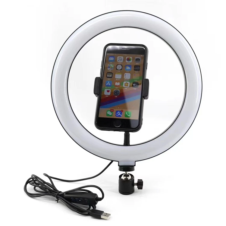 

2020 8inch 21cm camera accessories 3 colors photographic lighting ring light with tripod stand