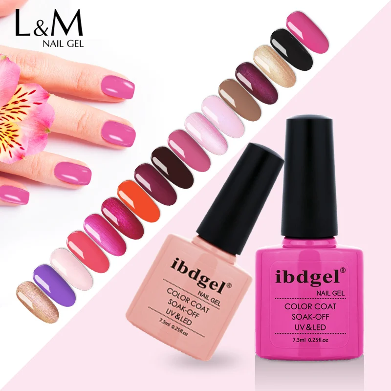 

ibdgel Uv nail glue Hot Sale Long Lasting Color lm gel nail polish 3 steps non toxic, 128 colors